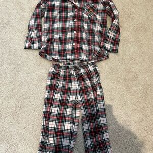 Lauren Ralph Lauren Plaid Flannel Pajama Set - Red, Green, White